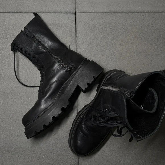 Black Thursday Boot co. Combat Ankle Boots - Picture 4 of 4